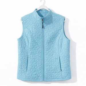 Eddie Bauer Light Blue Quilted Women's Vest